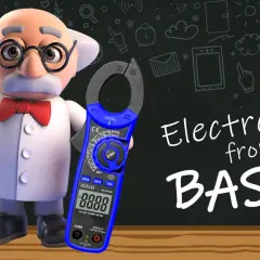 Profesor z diakiem w ręku, gotowy do nauki elektroniki od podstaw.
