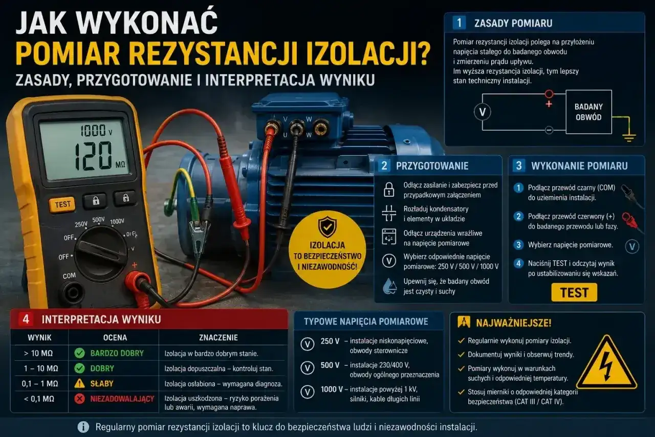 Pomiar rezystancji izolacji - jak wykonać go poprawnie?